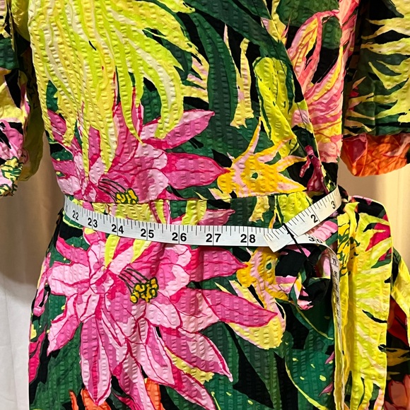 H&M Classy Spring Summer Floral Colorful Wrap Dress - Picture 8 of 10